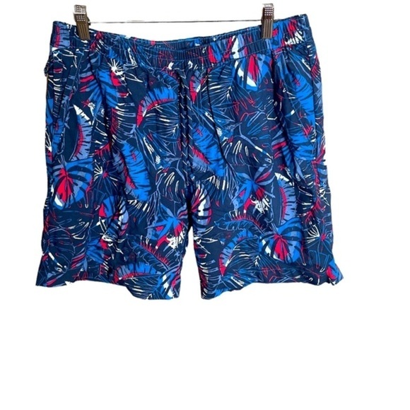 Columbia Swim trunks Men's Summerdry pocket Bright Indigo King Palm Size Medium - Picture 3 of 13